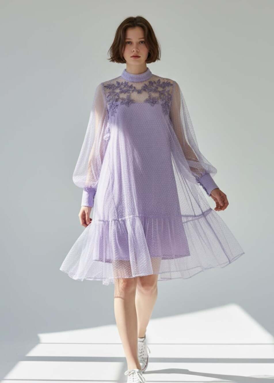 Happy X Nature Mesh Mini Dress
